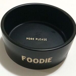 Dogs ceramic bowl black & white 6"